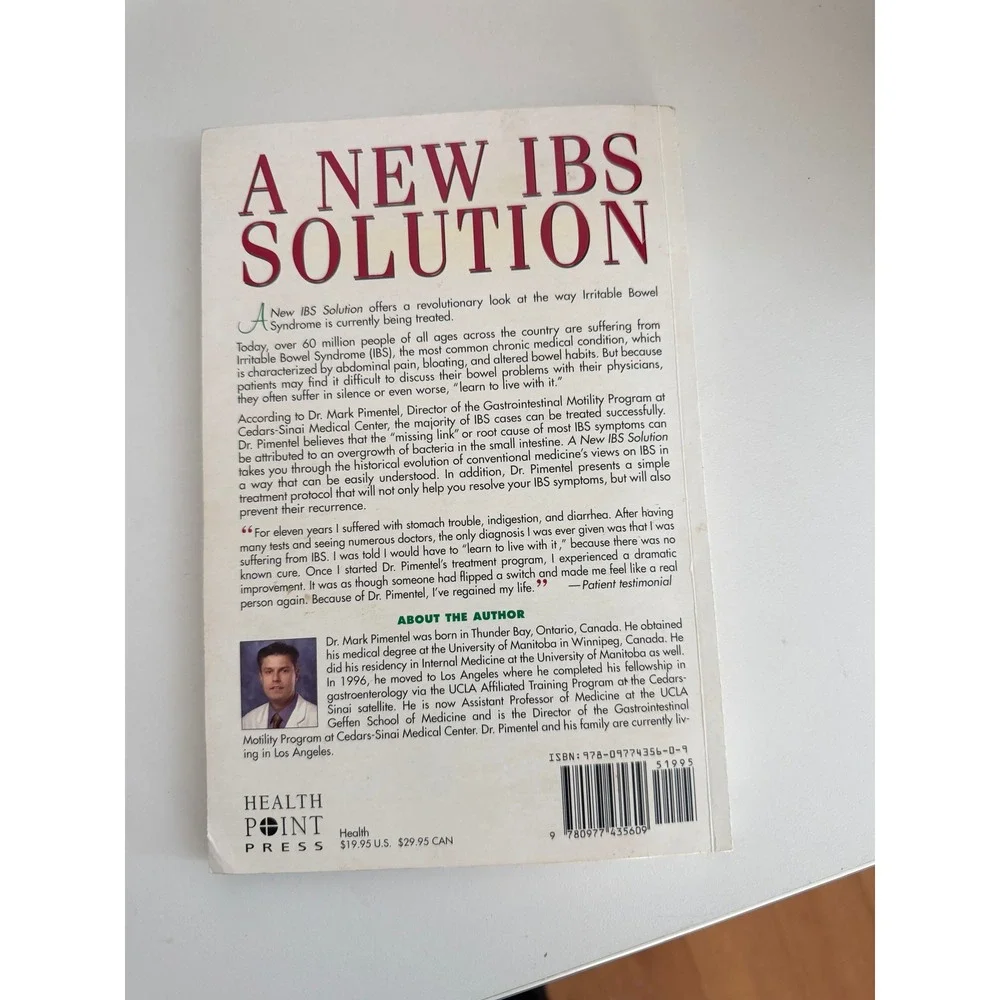 A New IBS Solution Mark Pimentel MD Bacteria Irritable Bowel Syndrome Book 2004‎